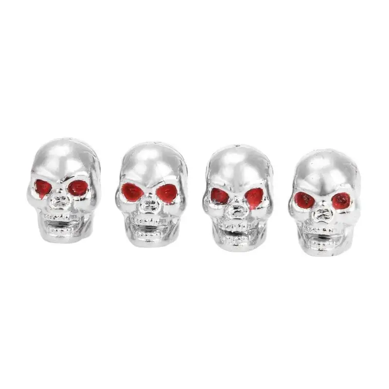 

4pcs Metal Skull Shape Car Auto Wheel Tyre Tire Valve Stem Caps Dust Covers