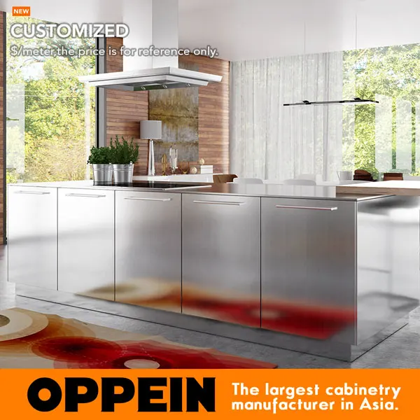 Oppein Hot Sale Modern Simple Design Stainless Steel Kitchen