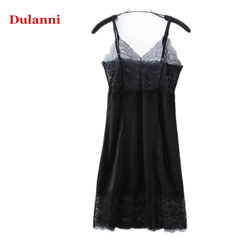 

Female ultra long one-piece dress suspender slim sexy slip lace decoration hollow out basic milk silk underskirt