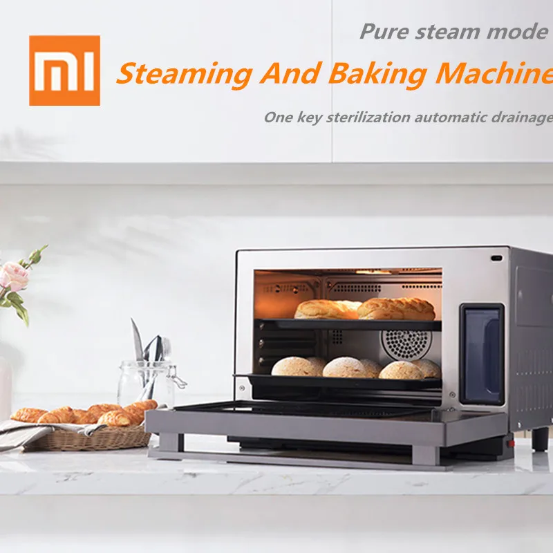 

28L VIOMI Steaming And Baking Machine 13D Surround Heated Countertop Type Oven Toaster Pure Steam Mode 2100W 220V