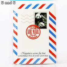 UandU мультфильм Обложка для паспорта для путешествий, pu кожаный держатель кредитной карты с размером 14*9,6 см, держатель паспорта-whiteAIRMAIL