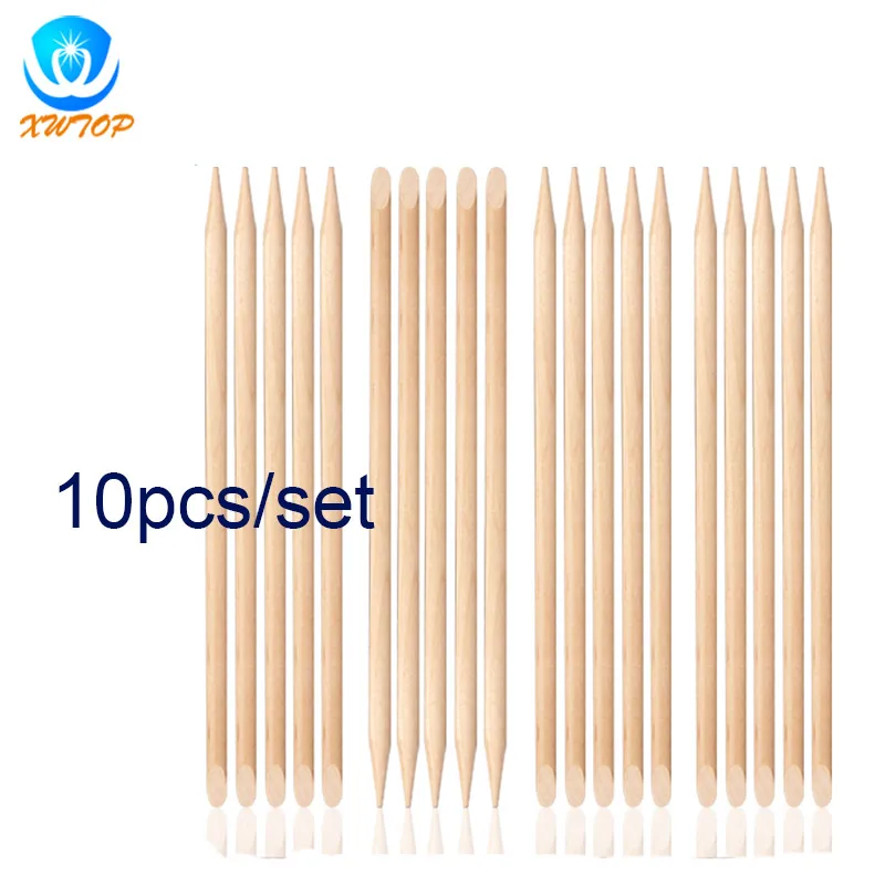10 шт. палочки для дизайна ногтей высокого качества оранжевое деревянное для маникюра и удаления кутикулы инструменты для маникюра 85759