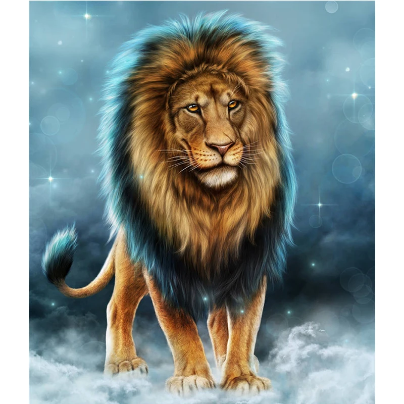 5D DIY diamond mosaic lion diamond painting cross stitch Wall Painting