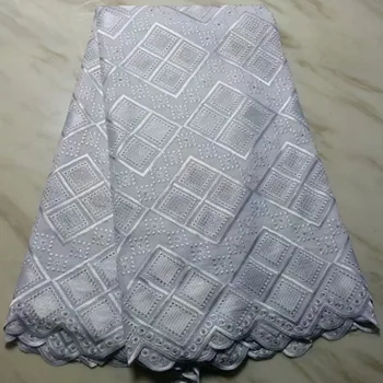 

White Swiss Voile Cotton Laces Fabrics 2019 African Swiss Voile Laces In Switzerland High Quality Dry Laces For Party pl65-2736