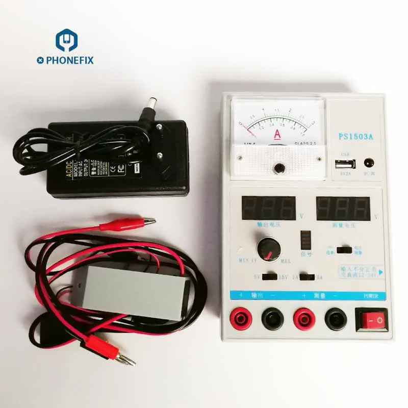 

PHONEFIX Mini Adjustable Digital DC Power Supply 15V 3A Switching Power Supply 110v 220v For Mobile Phone Tablet Repair Tool