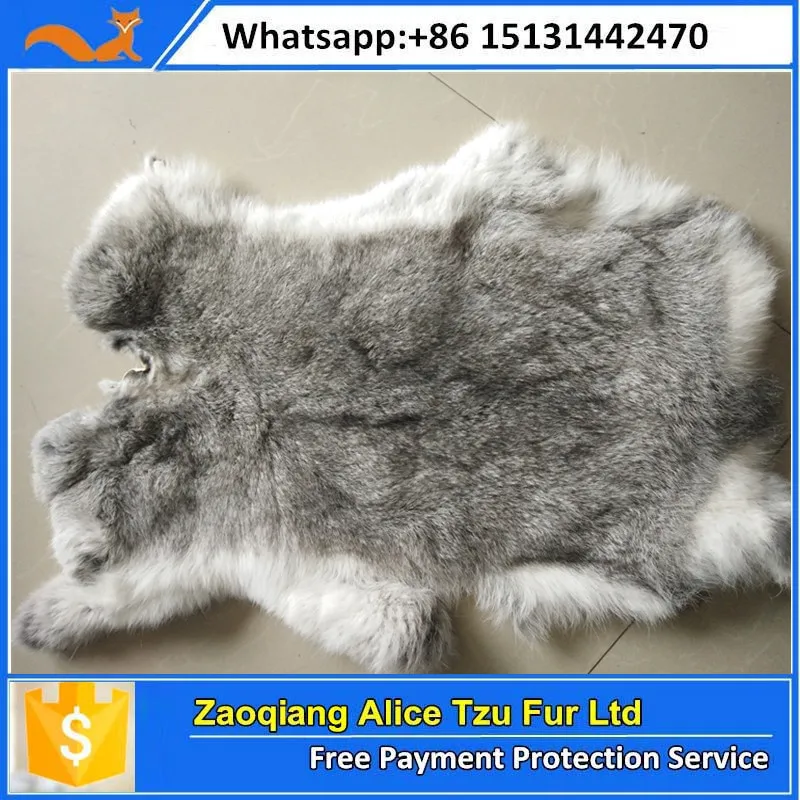 Wholesale cheap price tanned real genuine tanned rabbit pelts for sale