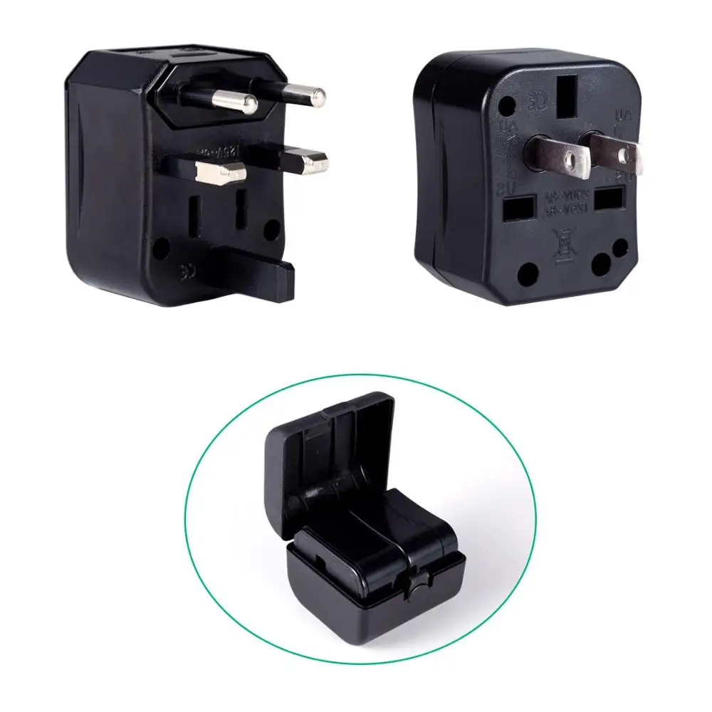 

Universal Travel Power Adapter Plug All-in-One Power Plug Adapter Fits Wall AC Adaptor Outlets in US, EU, AU, UK and More