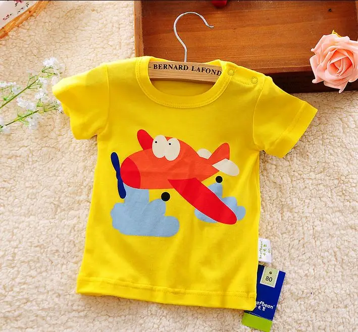 

Baby Boys girls T-shirt 2016 Summer New Baby Clothing Baby Boys Short Sleeves T shirt Kids tops Cotton Cartoon Baby tees