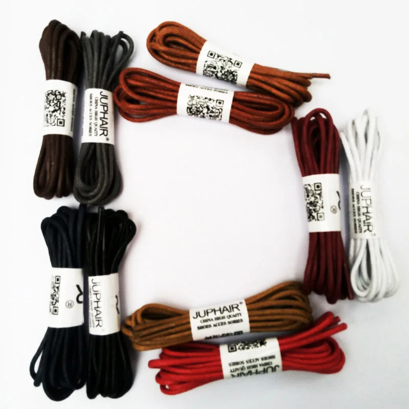1 Pair 80-160 cm Waxed Cord Colored Shoelaces Leather Laces Shoe Loading Lace for Sports Canvas Sneaker Boots Shoes Cord  Unisex