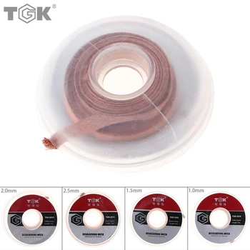 

TGK Length 1.5m Width 1.0 / 1.5 / 2.0 / 2.5mm Desoldering Braid Solder Remover Wick Fine Wire Tin Lead Solder Wire