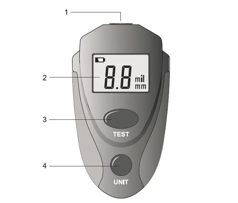 EM2271 Толщиномер цифровой толщины покрытия автомобиля краски ing метр Толщиномер измерения толщины краски Тестер
