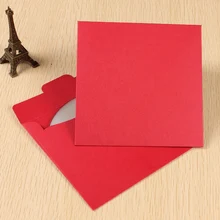 Красный Hi Event красный цвет бумажный конверт CD бумажный пакет DVD сумка одинарная загрузка CD Свадебный вход 10 шт./лот 12,5*12,5 см