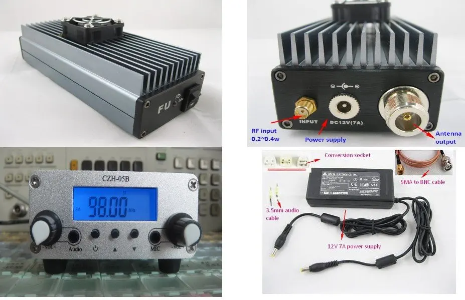 30W Professional FM Усилитель передатчика 85 ~ 110MHz GP100 комплект антенны|fm amplifier|transmitter fm 30wfm