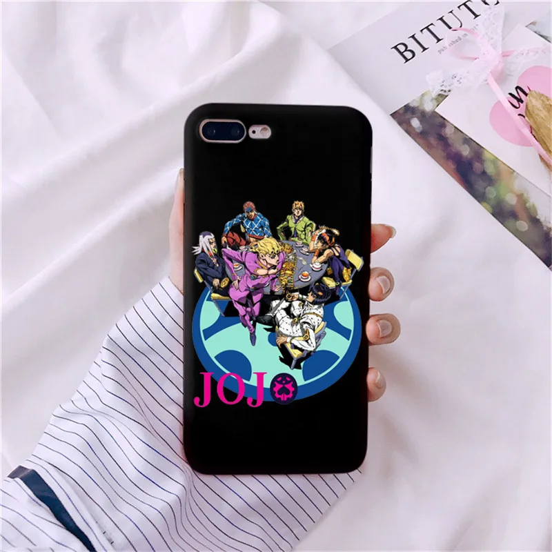 JoJo невероятное приключение убийца queen Caso телефон чехол для телефона пункт O iphone Da iphone XR XS MAX X 8 Plus 7 Алем de 6S плюс 6S 5 - Цвет: TPU