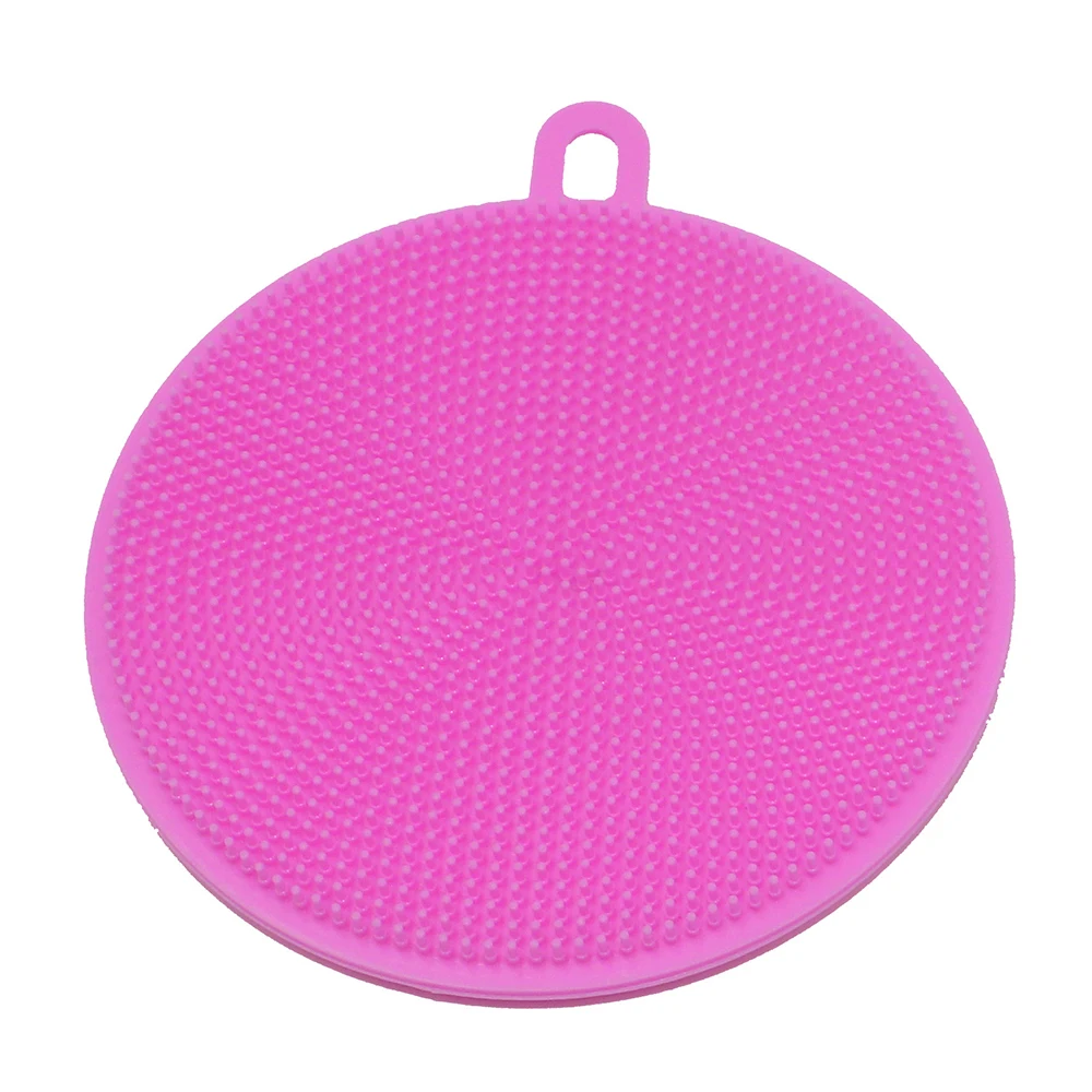 Волшебная Чистящая силиконовая щетка для мытья чистящих средств коврики Термостойкое блюдо легко для чистящих средств кисть кухонная для уборки - Цвет: Розовый