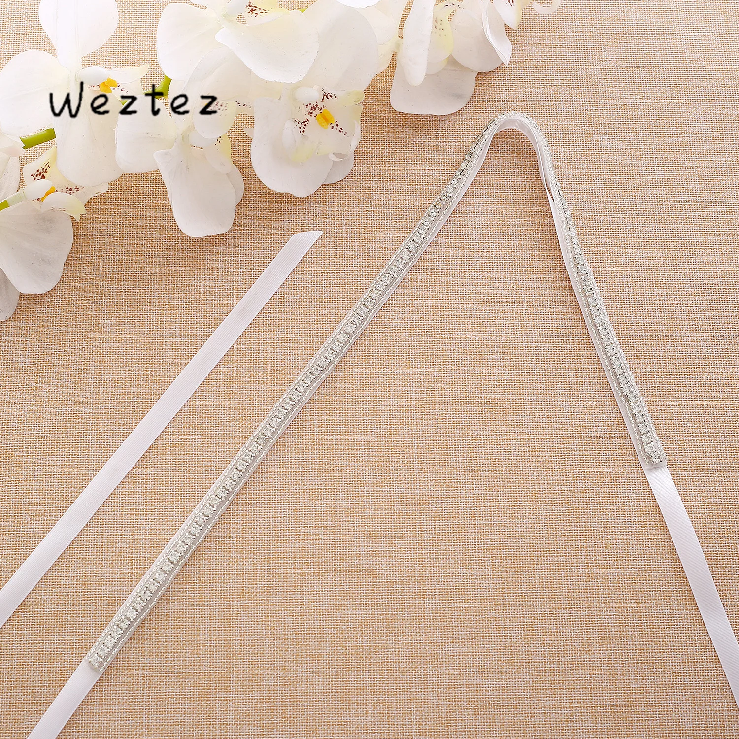 

Thin Bridal Belt Rhinestones Bridal Belt Hand Beaded Crystal Wedding Belt For Wedding Evening Dresses SD117S