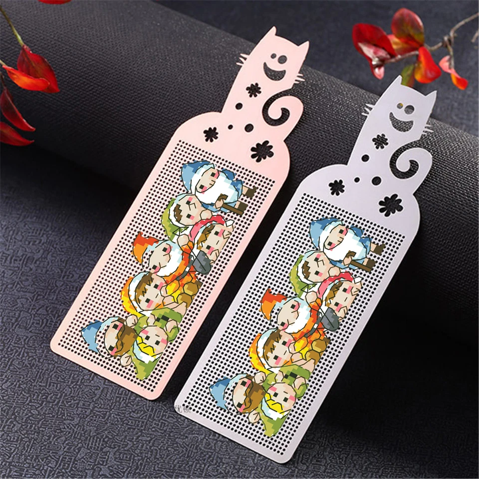 

DIY Craft Stich Cross Stitch Bookmark Metal Silver Golden Needlework Embroidery Crafts Counted Cross-Stitching Kit Disney
