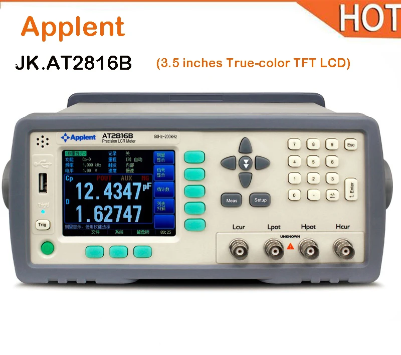 

Applent new hot 50Hz -200kHz (37 frequency points) Digital LCR Meter Model AT2816B Capacitance Meter ESR Meter