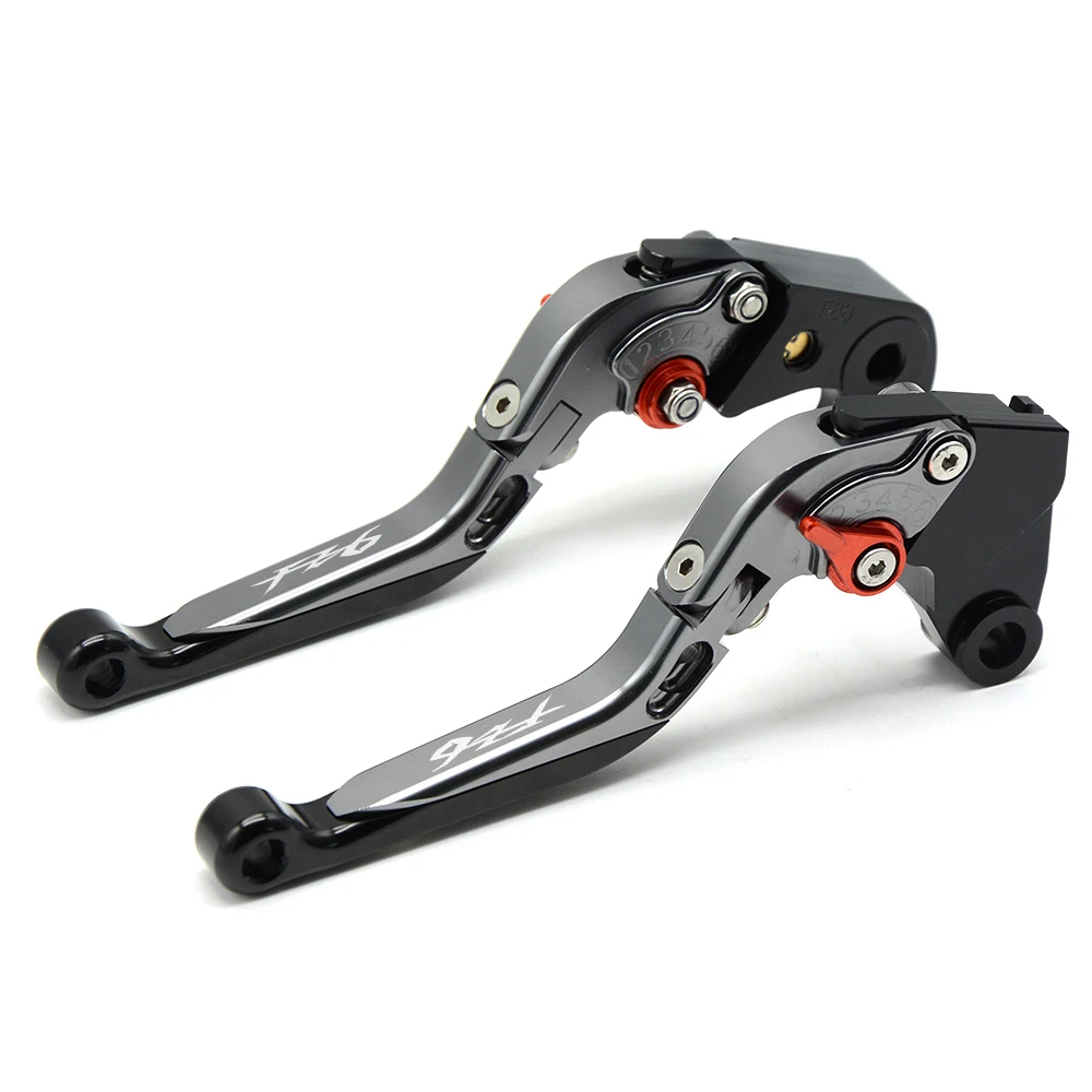 Для YAMAHA FZ6 FAZER 2004-2010 FZ6 FZ 6 R 2009- аксессуары для мотоциклов Складные Выдвижные Тормозные Рычаги Сцепления Логотип FZ6 - Цвет: FZ6 titanium black