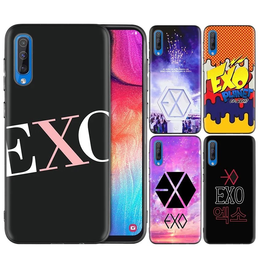 

Black Dark Silicone Case for Samsung Galaxy A50 A30 A10 M30 Cases Cover Shell Coque EXO EVE