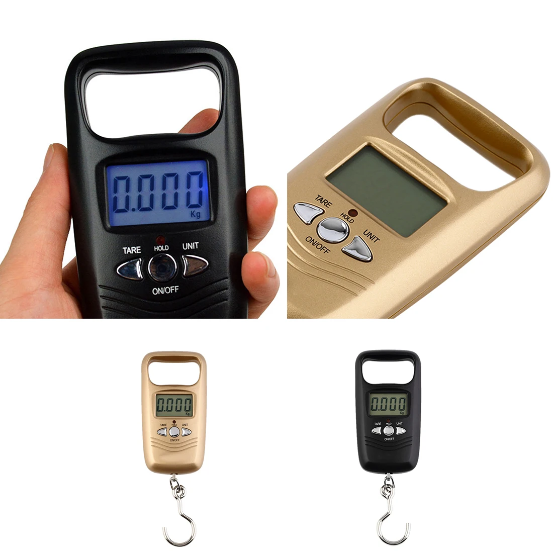 

LCD Digital 50kg/1g Hanging Luggage Weighting Fishing Hook Scale Electron Pocket Portable Scale