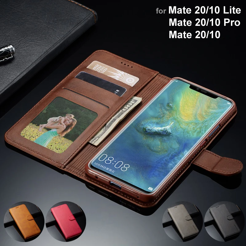 Флип-кейс для HUAWEI Mate 20 10 Pro Lite чехол с отделением карт Магнитный кошелек кожаный |