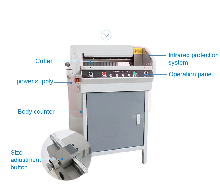 Цифровая электрическая машина для резки бумаги, 110 В/220 В автоматическая электрическая машина для резки бумаги гильотинная машина G450V+ триммер для бумаги