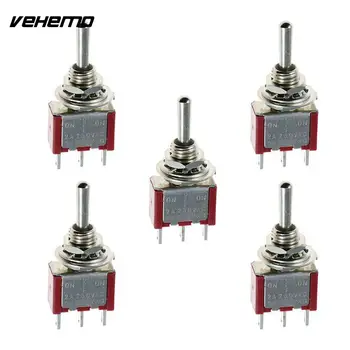 

Vehemo Vehemo Miniature Momentary 3-Pin ON-OFF-ON Toggle Switch Car Dash Dashboard Boat SPDT