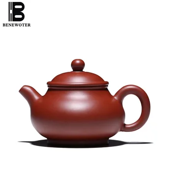 

240cc Yixing Authentic Purple Clay Teapot Handmade Raw Ore Dahongpao Mud Pan Pot Drinkware Tea Ceremony Black Tea Kettles Gifts
