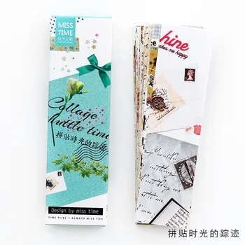 

30pcs/pack Collage Shuttle Time Bookmark Paper Bookmarkers Promotional Gift Stationery Bookmarks For Books Book Markers