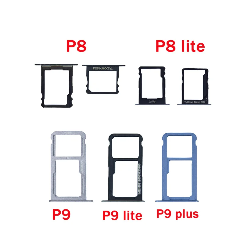 1 шт. для huawei P8 P9 lite P10 Plus sim-карта лоток держатель с лоток для карт памяти Micro SD сменный держатель слота часть