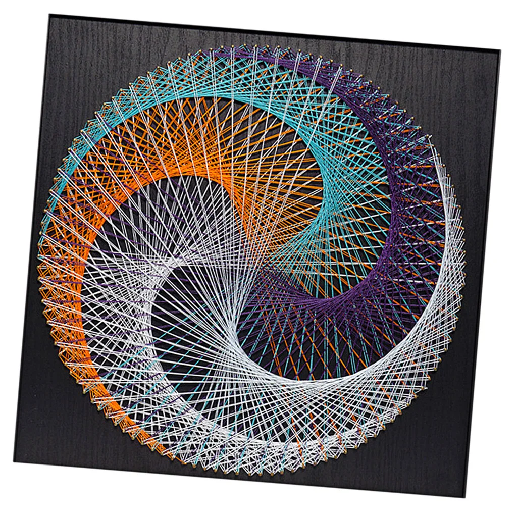 Vintage String Craft Geometric D Figure -- String Art Kits DIY Home Decor for Adults 40x40cm