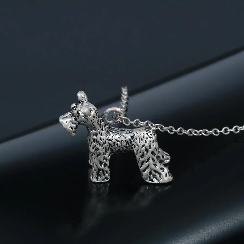 Винтажная подвеска в стиле бохо Airedale Terrier & Schnauzer Dog ожерелье для женщин и мужчин