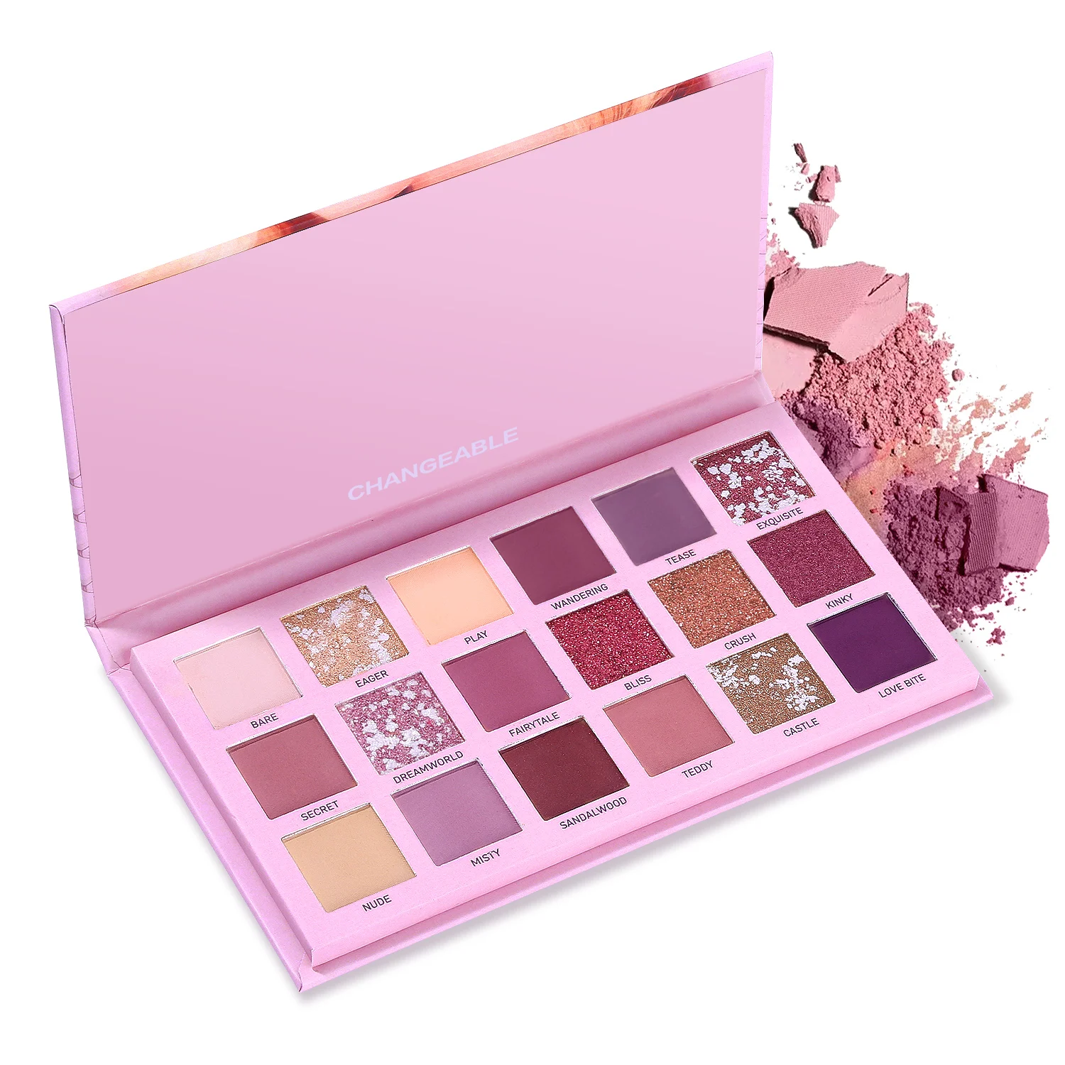 Changeable Brand Nude Eye Shadow Palette Makeup Kit 18 Color Matte Shimmer Glitter Pressed Eyeshadow Powder Waterproof Pigmented