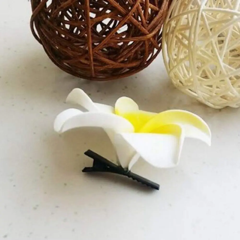 3 Pcs Hawaiian Plumeria Flower Headpiece Hairpin Barrette Hair Clip Accessory Fancy Dress for wedding 3 Pcs Hawaiian Plumeria Flower Headpiece Hairpin Barrette Hair Clip Accessory Fancy Dress for wedding