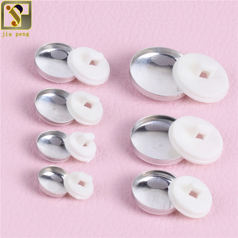 

Wholesales Plastic Fabric Cloth Component DIY Fabric Self Covered Button Shank Back Handmade Accessories 500pcs