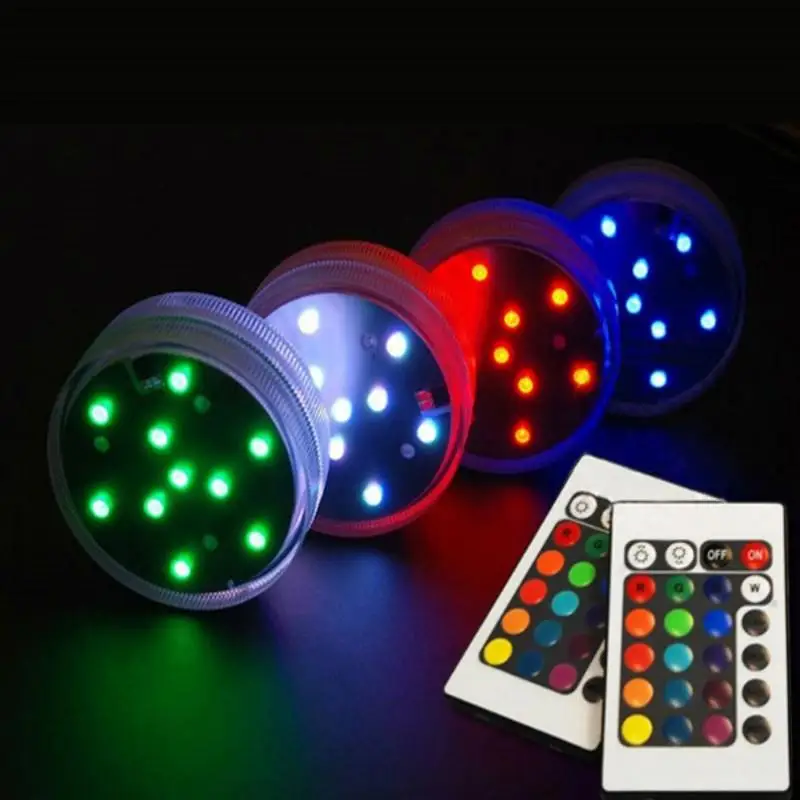 

RGB Multi colors Remote control Submersible LED Gadget light, LED vases base light for wedding Party celebration Supplies