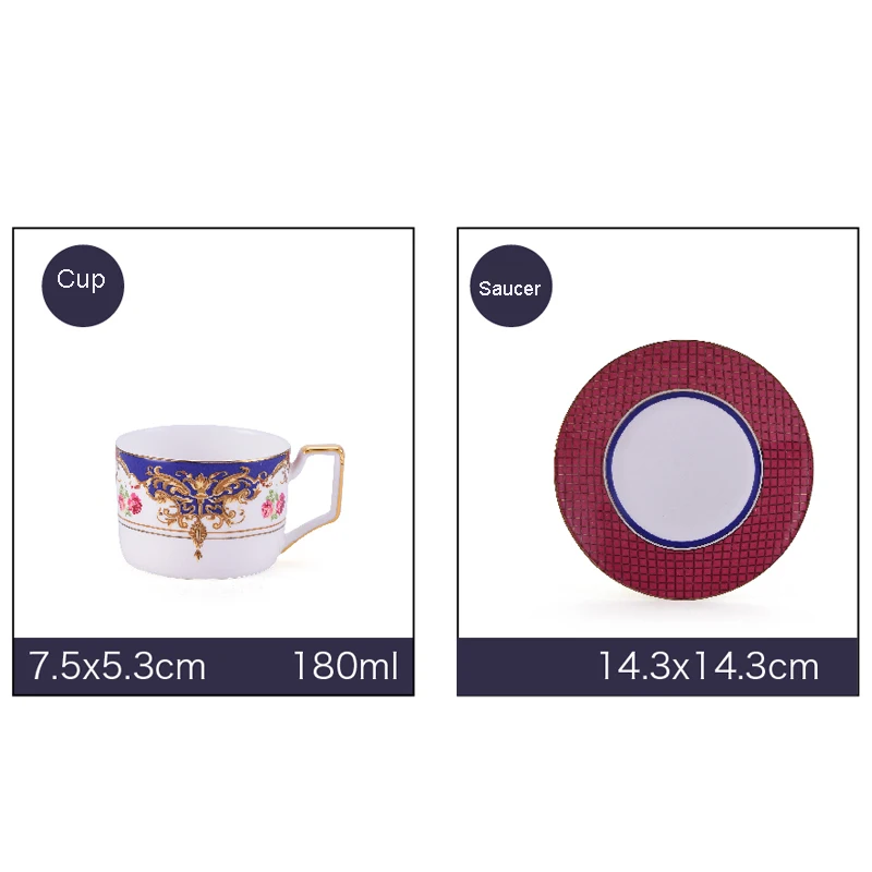 1cup 1saucer Европейский высококачественный Королевский дворец костяной фарфор кофейная чашка набор Британский послеобеденный чай наборы чашек и блюдца домашняя Свадьба питьевой - Цвет: 1cup 1saucer