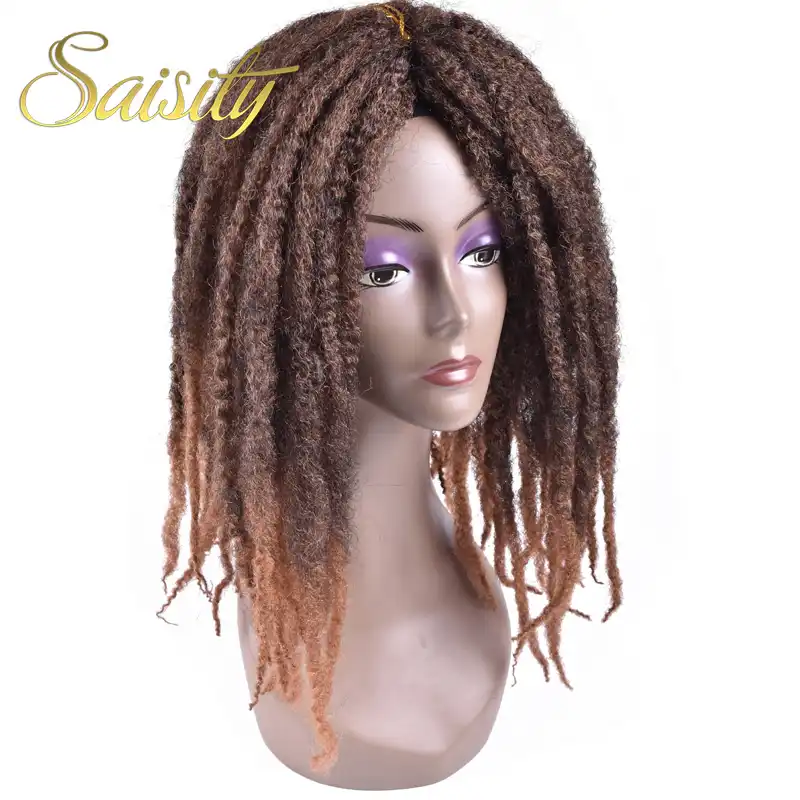 Saisity Marley Braids Hair Crochet Ombre Afro Kinki Synthetic