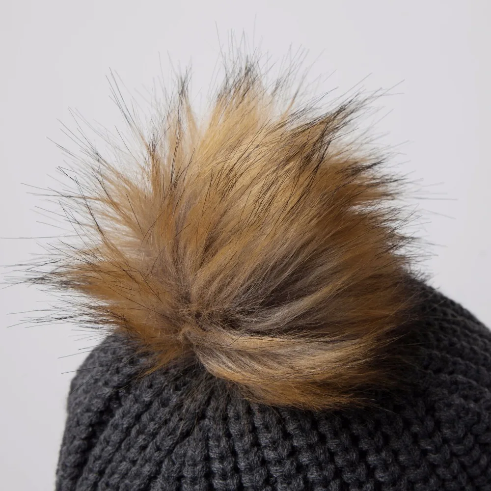 Mingjiebihuo/Новинка; модные вязаные шапки для девочек; сезон осень-зима; вязаные шапки из меха енота; Милая шерстяная шапка