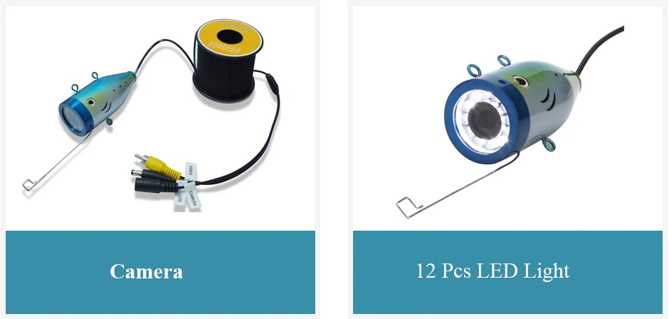 Поставка от производителя 15 м 1000TVL Рыболокаторы подводная рыбалка Камера Системы 7 дюймовый монитор 12 шт. белых светодиодов