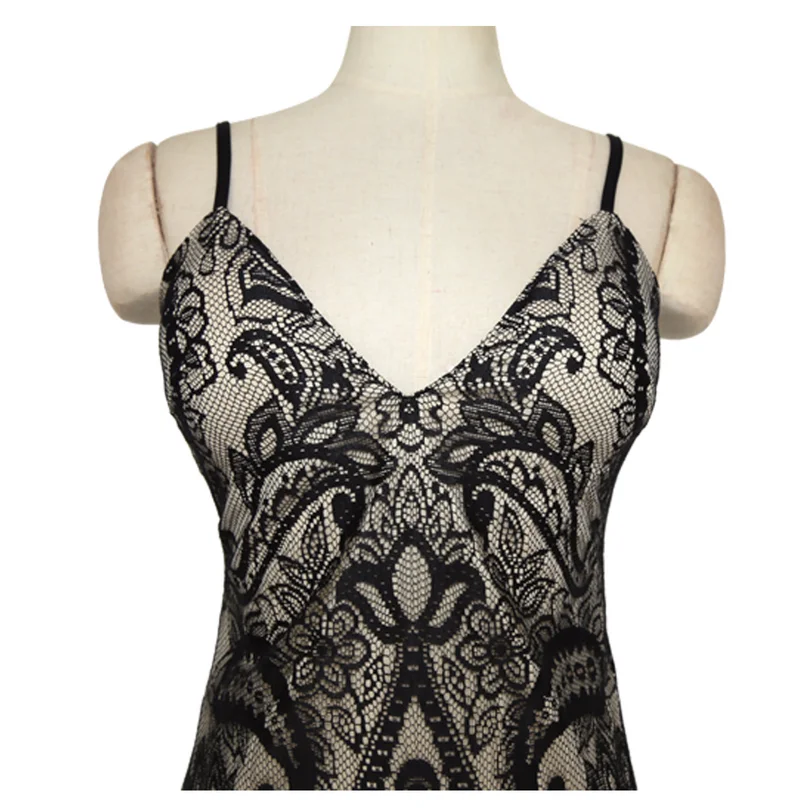 Сексуальное женское Облегающее кружевное платье с глубоким вырезом открытой