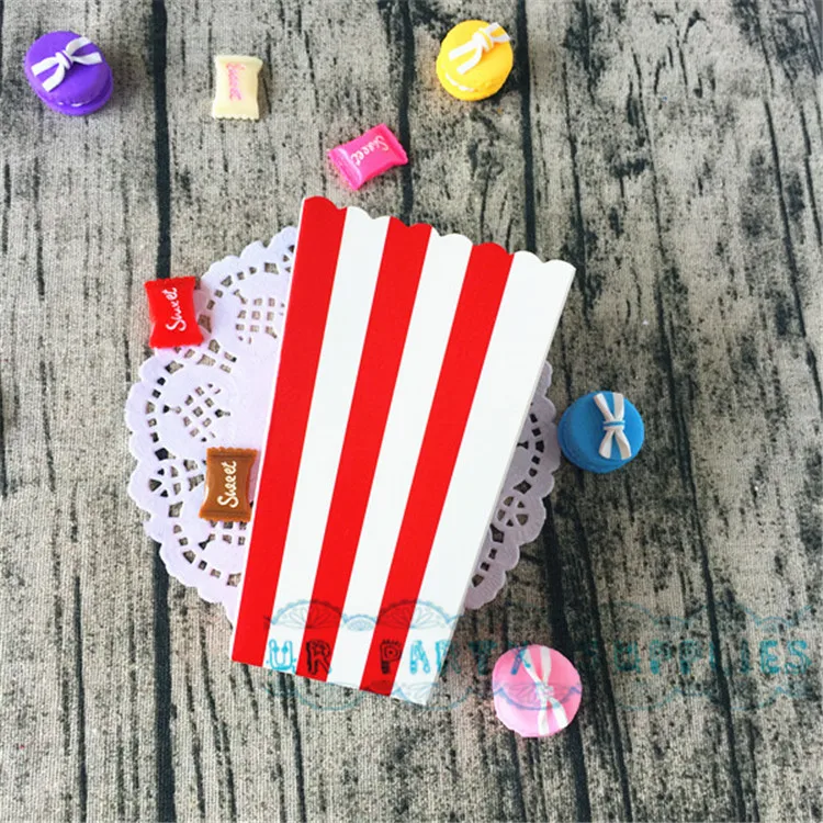 

168pcs Red Striped Party Favour Boxes Candy Boxes Circus Fun Fair Themed Boxes Red Party Celebrations Decor