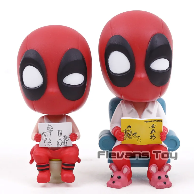 

Marvel X-Men Deadpool 2 Action Figure Sitting Posture Model Anime Mini Doll Decoration PVC Collection Figurine Toys Model