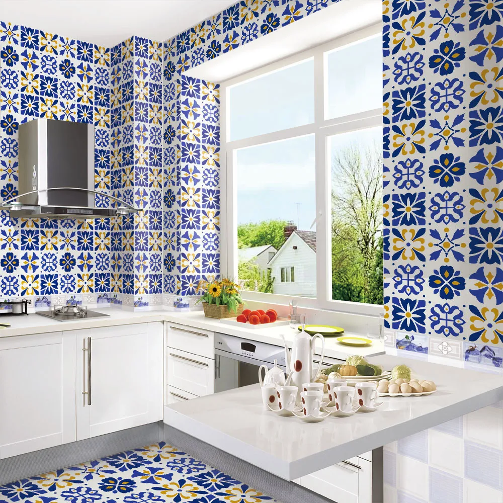 

25Pcs Self Adhesive Tile Art Wall Decal Sticker DIY Kitchen Bathroom Decor Vinyl Redecorate Upgrade TILE ART