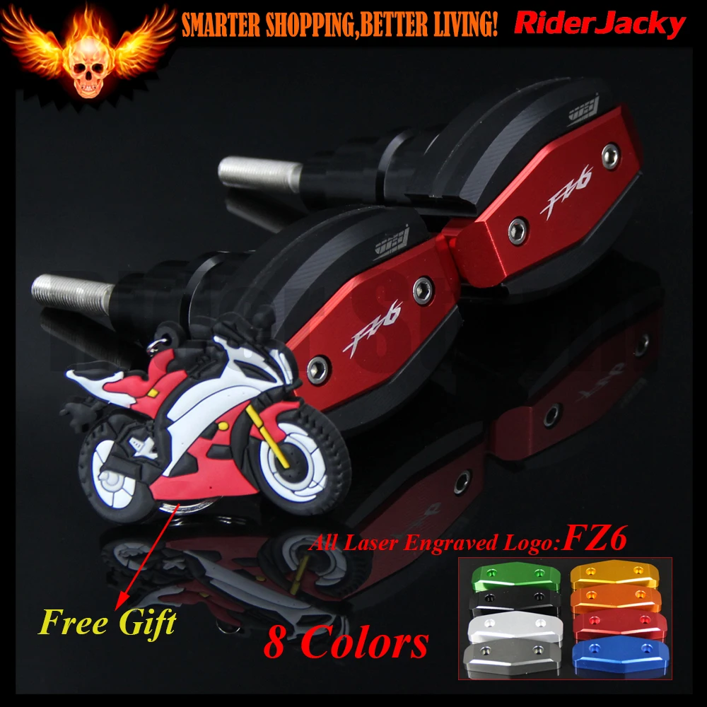 

!!!Laser Logo FZ6 For YAMAHA FZ6 FAZER 2006-2010 2007 2008 2009 CNC Motorcycle Frame Crash Slider Protector Drop resistance