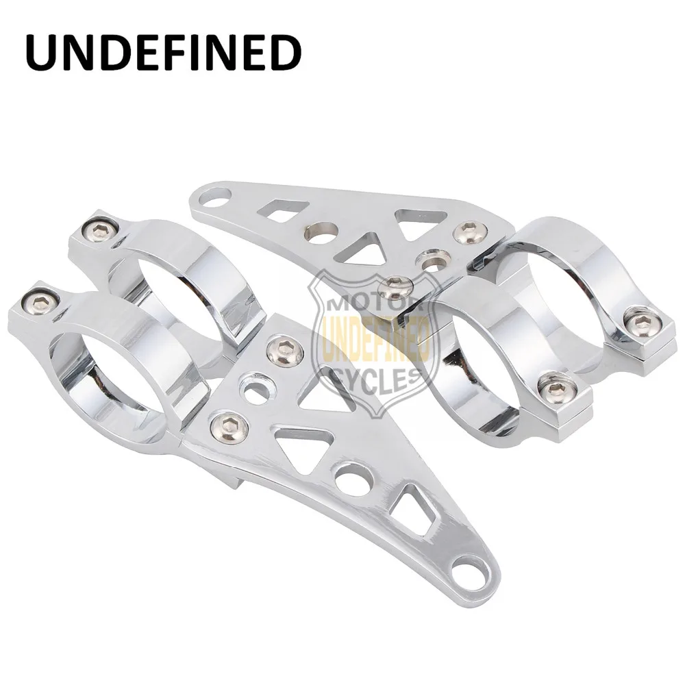 Baratos Cromo faro motocicleta soporte 39mm tenedor soporte de montaje para Harley Sportster XL 883 XL1200 Yamaha Suzuki, Honda, Kawasaki,