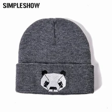 SIMPLESHOW Мода г. зимняя женская шапка шляпа мягкая теплая Кепка в стиле унисекс мультфильм логотип тенденция шапка черепки шапочки