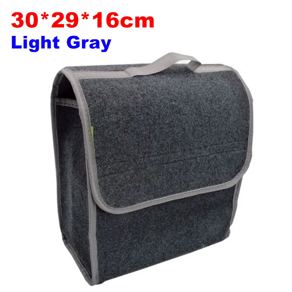Buendeer светильник, серый органайзер для багажника автомобиля, огнестойкая Мягкая шерстяная фетровая сумка для хранения автомобиля, темно-серая коробка для хранения, Упаковочная посылка - Название цвета: Light Gray