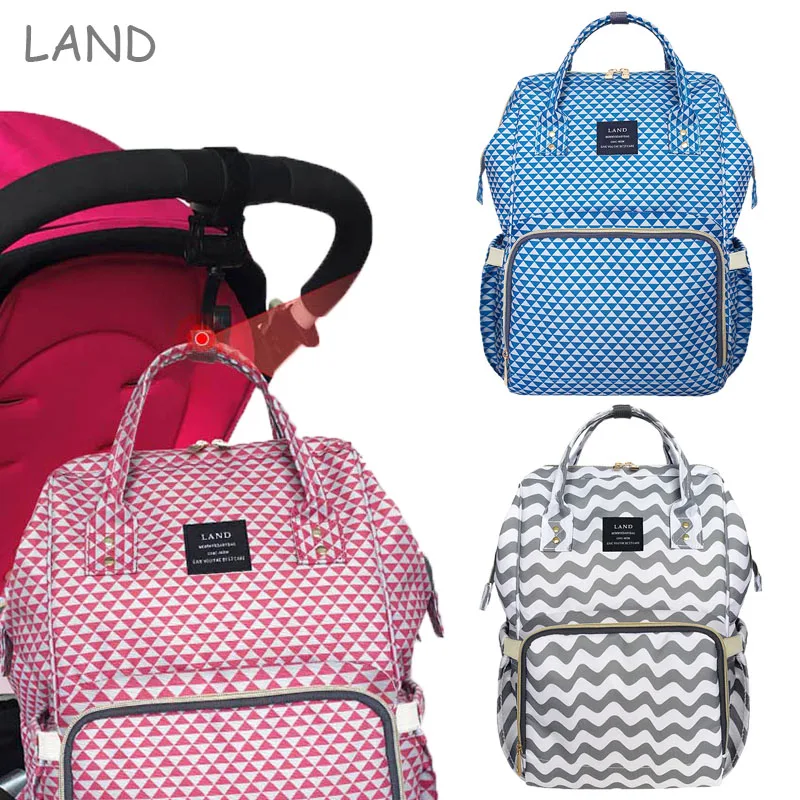 

LAND Bolsa maternidade Multifunctinal Baby Bags For Mom Hang In Stroller Waterproof Baby Changing Bag Diaper Bag